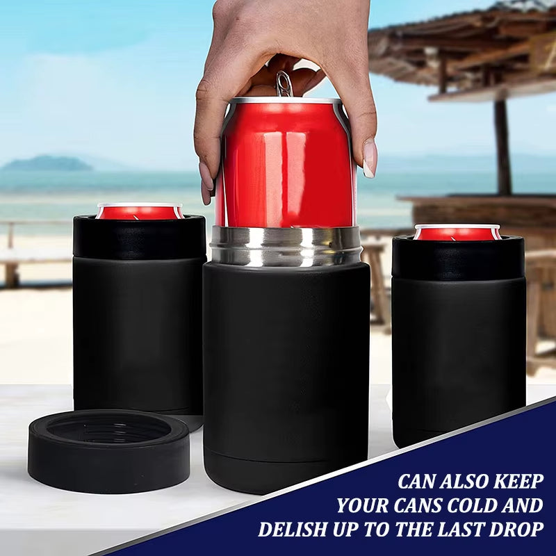 12Oz Stainless Steel Beer Cold Storage Tank with Opener Double Wall Vacuum Insulated Thermos Bottle for Drink Can Mug Cool Cold