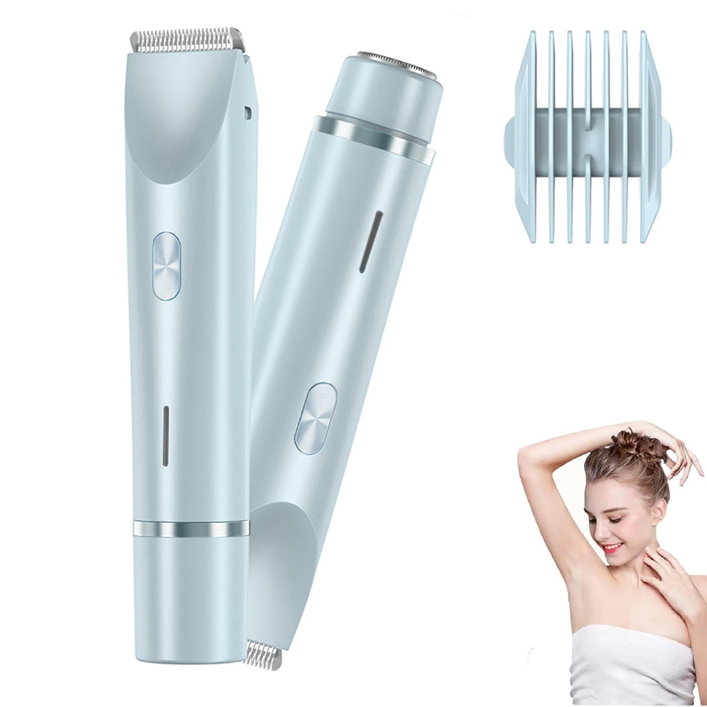 2-In-1 Dual Head Women'S Electric Shaver, Women'S Electric Hair Clipper, Women'S Electric Bikini Trimmer