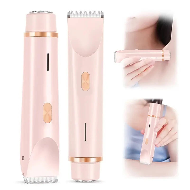 2-In-1 Dual Head Women'S Electric Shaver, Women'S Electric Hair Clipper, Women'S Electric Bikini Trimmer