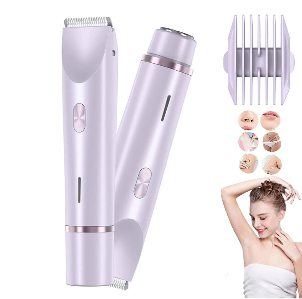 2-In-1 Dual Head Women'S Electric Shaver, Women'S Electric Hair Clipper, Women'S Electric Bikini Trimmer