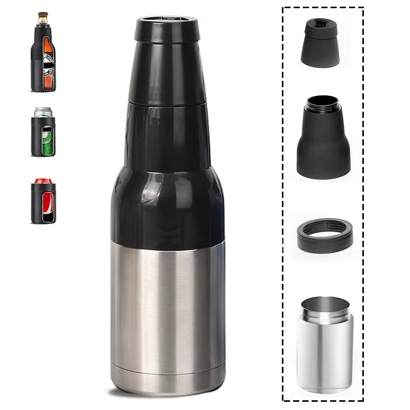12Oz Stainless Steel Beer Cold Storage Tank with Opener Double Wall Vacuum Insulated Thermos Bottle for Drink Can Mug Cool Cold