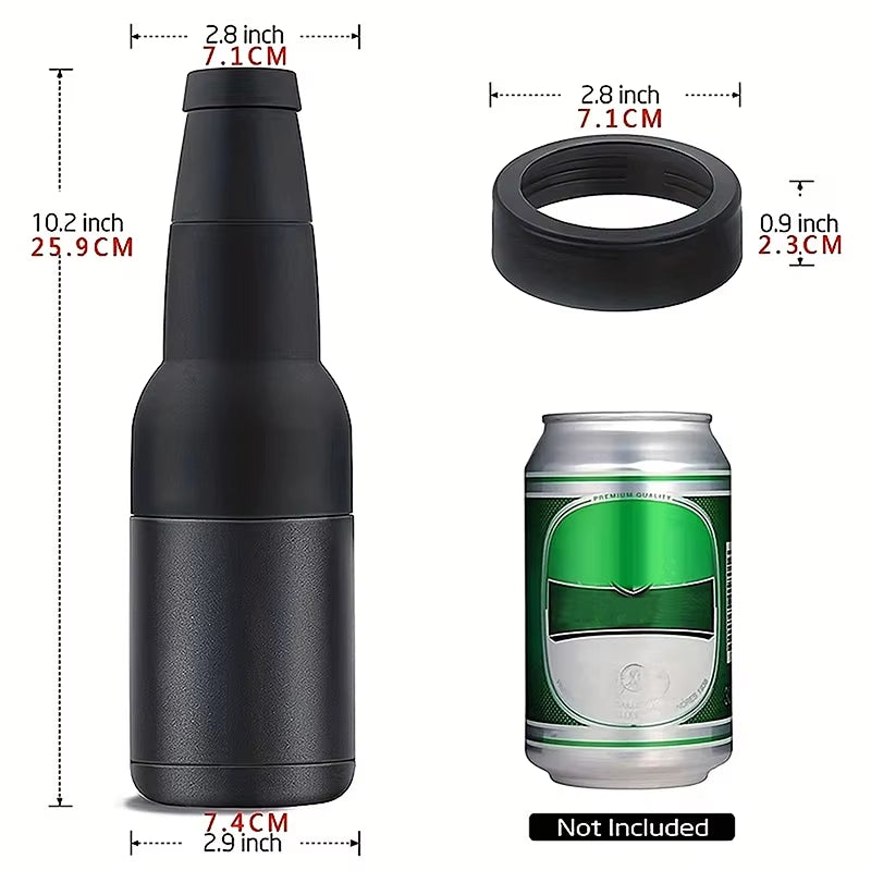 12Oz Stainless Steel Beer Cold Storage Tank with Opener Double Wall Vacuum Insulated Thermos Bottle for Drink Can Mug Cool Cold